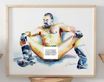 penis art Male Gay Art | queer artist | couple gifts for boyfriend | watercolor | fine arts | mature | cool prints | gay artwork