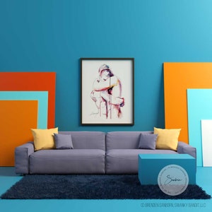 Drip Painting Gay Couple Art Print Same Sex Couple Gift Same Sex Marriage Same Sex Engagement Engagement Party Gift Gay Art Print image 7