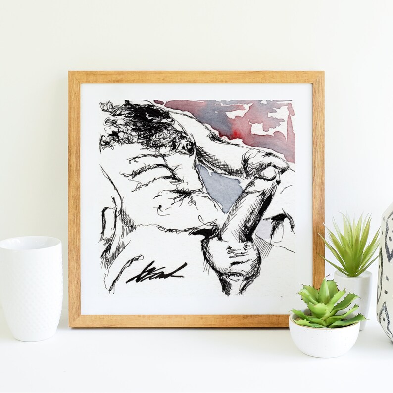 Contemporary Pen Art Phallic Art Queer Art Homoerotic Gay Etsy