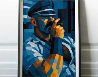 Leather Daddy Gay Art Print: Tom of Finland Style Queer Decor
