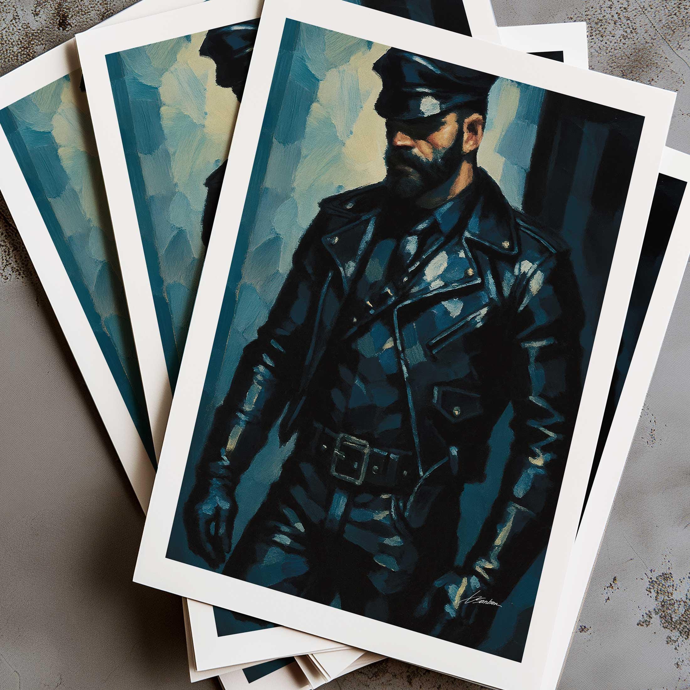 Tom of Finland Inspired Gay Art Print: Leather Daddy Giclée Decor - Etsy