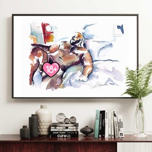 Gay Artwork, LGBTQ Art Print, Queer Wall Art, Abstract Male Figure, Sensual Bedroom Decor, Unique Giclée Print, Modern Home Accent