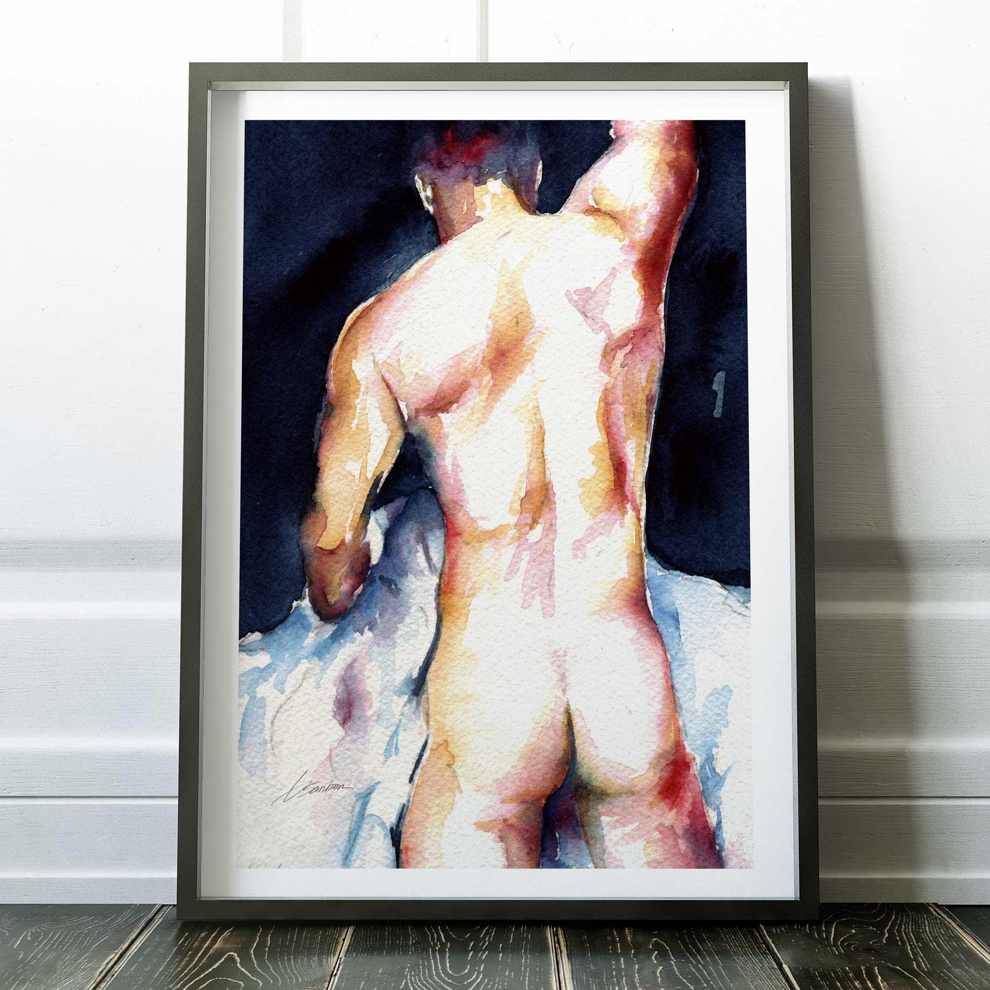 Male Nude Booty Art Print, Watercolor Gay Artwork, LGBTQ+ Bedroom Wall  Decor, Erotic Figure Painting, Masculine Home Art - Etsy Hong Kong