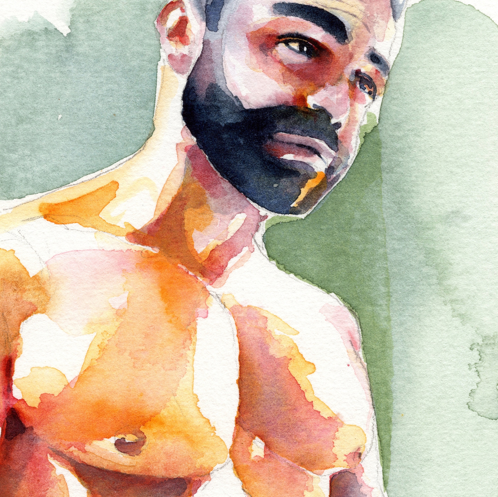 Queer art man gay painting abstract male paintings male Etsy