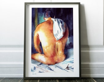 Bear Gay Art | Gay Modern Art | Gay Art Painting | Sensual Art | Gay Daddy Art | Christmas Gift for Gay Partner | Gay BF Gifts | Hot Gay Art