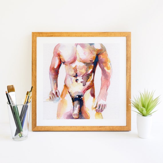 Nude Male Paintings Penis Art Same Sex Marriage Best Gift