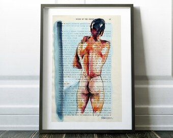 erotische kunstposter queer print | leuke paarcadeaus | cadeau-ideeën voor koppels | homo-kunstwerk | mannelijke kont | homo-erotiek | homo-erotische mannen
