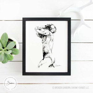 gifts for men sensual painting homoerotic gay art print male figure body prints watercolor gift sensuous paintings image 10