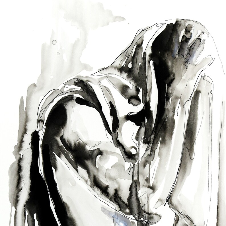 Homoerotic gay art print Queer is Queer Art ink art print Etsy