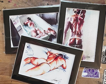 Unique LGBTQ Gift Home Decor, Hand-Signed Gay Erotic Art, Male Butt Prints, Expressive LGBT Wall Art, Male Figure Pride Accent