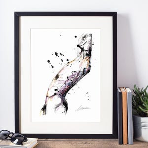 Full Frontal Male Nude Male Art Above Bed Art Abstract Giclée Print