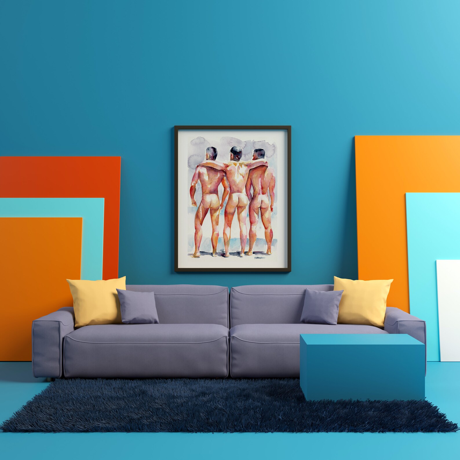 Gay Man Art Homo Print Gay Artwork Risque Art Prints Etsy
