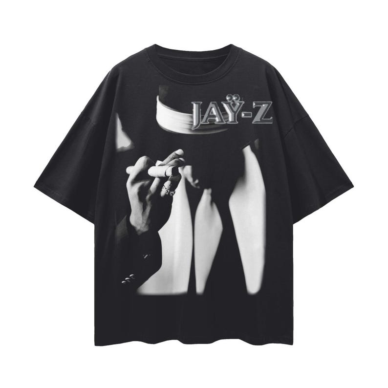 Camiseta de JAY-Z de Reasonable Doubt, estilo hip hop de los 90, extragrande, con hombros caídos. imagen 1