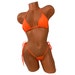 Neon Orange wet look String Bikini plus size available 