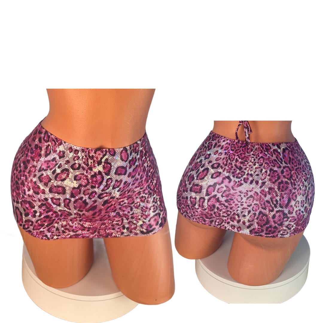 Icey Cheetah Mesh Mini Skirt