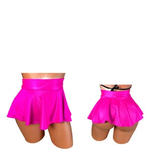 Hot Pink Spandex Micro Mini Skirt: Rave Dance Cover-Up