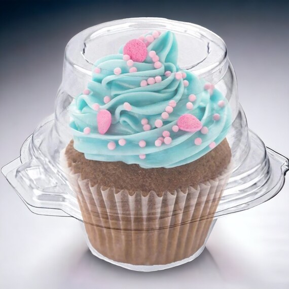 Clear Disposable Cupcake Containers With Airtight Dome Lid 50 Pack Stackable Bpa free Single Cupcake Holders for Easy Customization Etsy