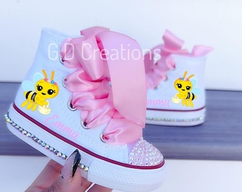 custom abejita chiquitita sneakers shoes, zapatos de abejita chiquitita personalizados,payaso plim, plimplina.