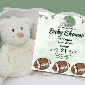 Football Baby Shower Invite