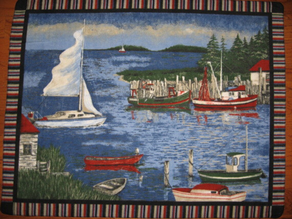 Boat Fleece Throw Blanket Handmade Decorative Lightweight by Etsy