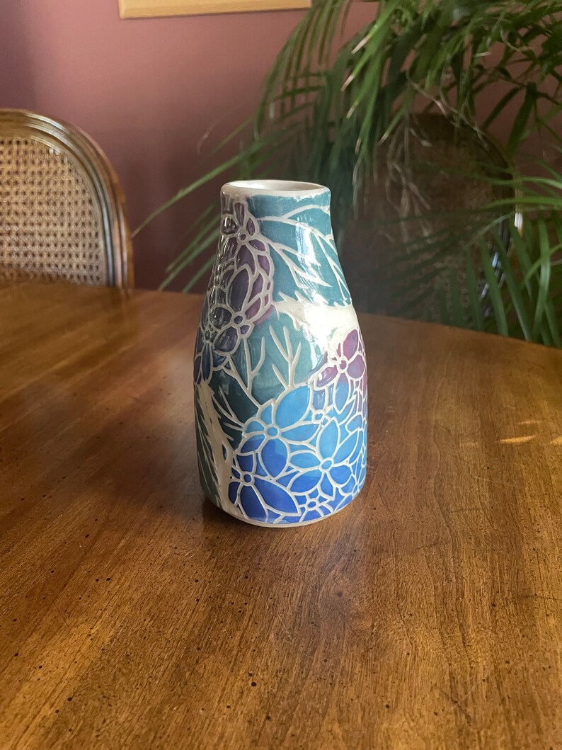 Small Blue Hydrangea Vase image 2