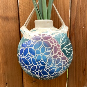 Blue Hydrangea Wall Vase image 2