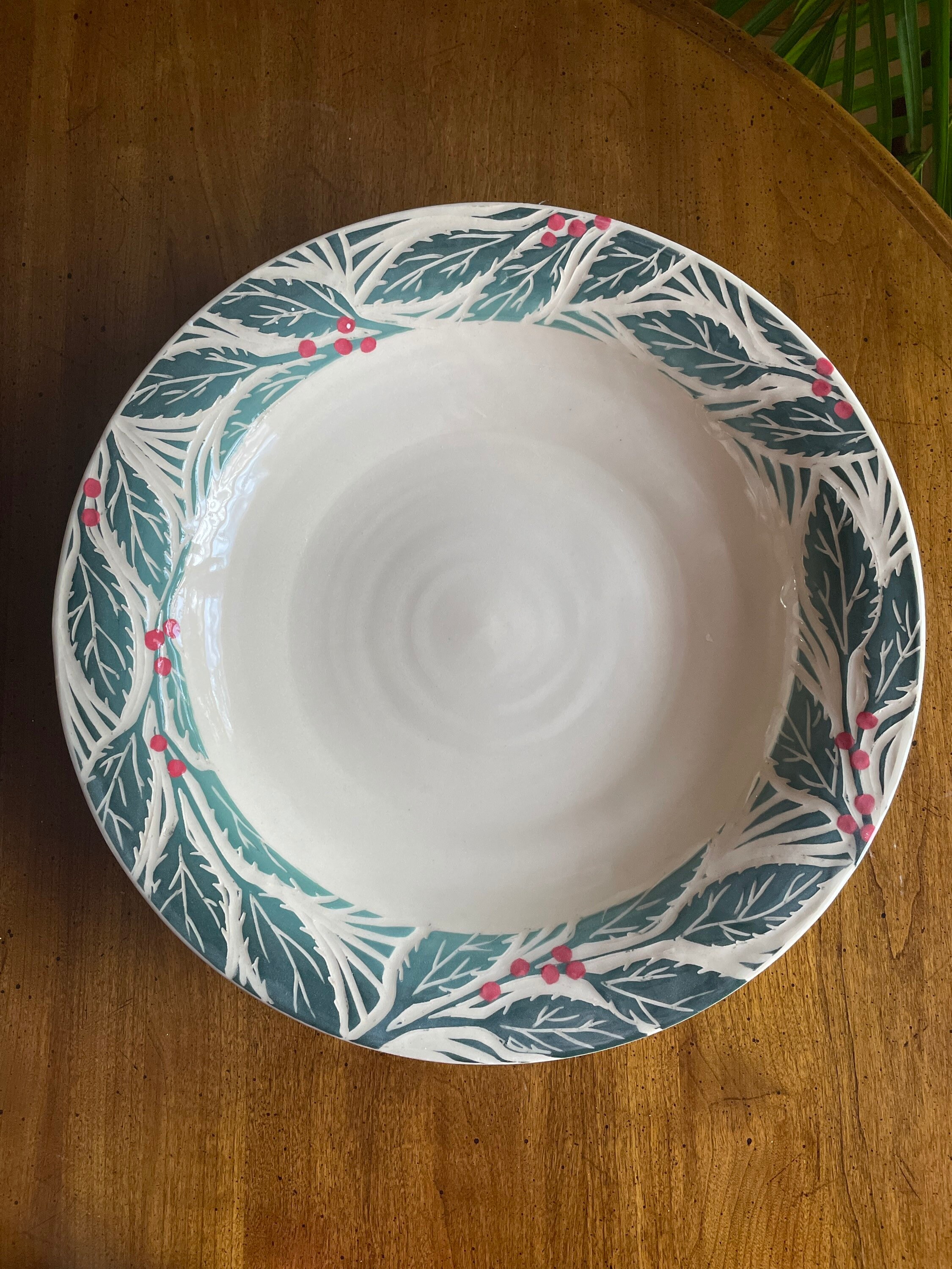 Large Winterberry Shallow Serving Dish Etsy Ireland