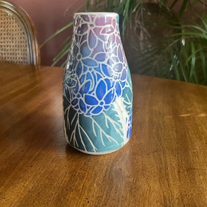 Small Blue Hydrangea Vase image 3