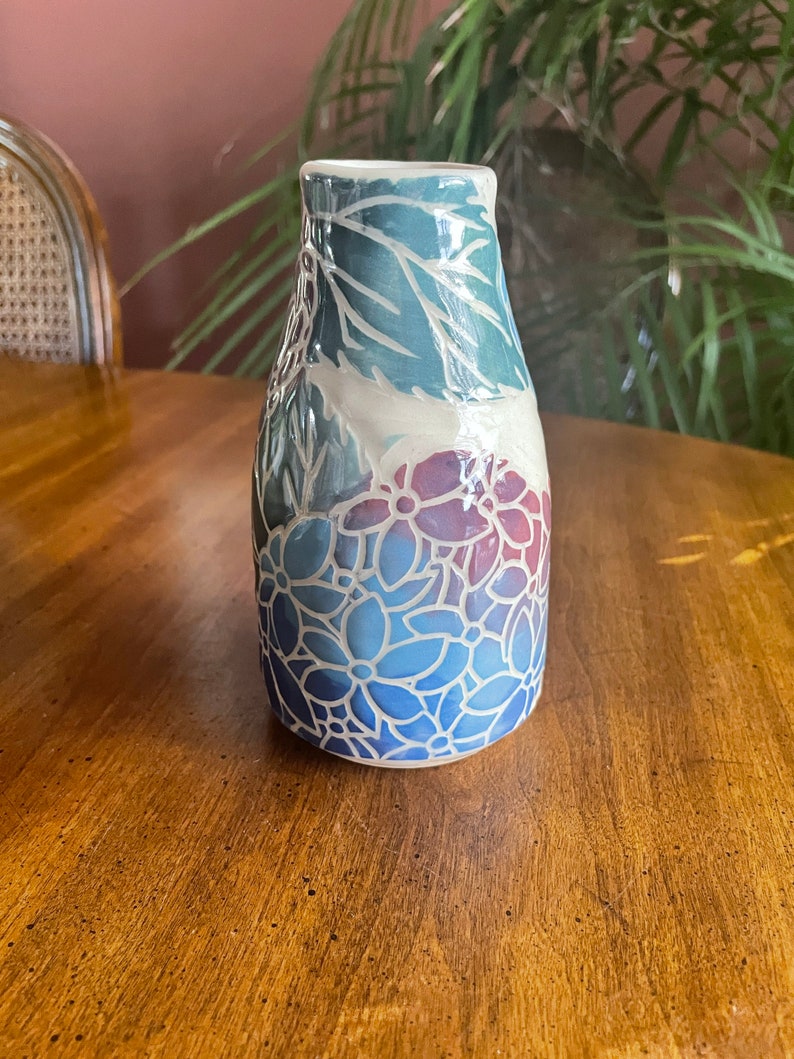 Small Blue Hydrangea Vase image 4