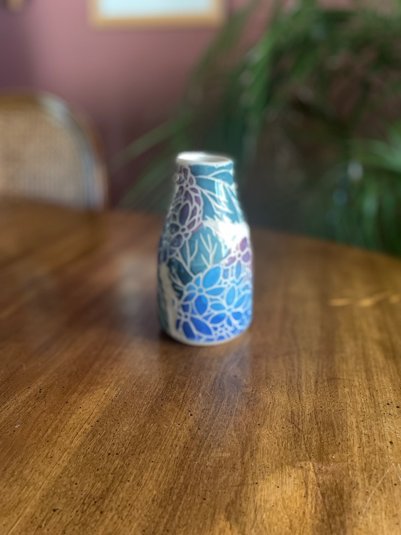 Small Blue Hydrangea Vase image 1
