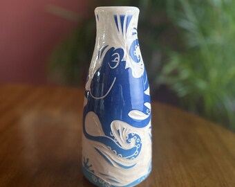 Blue Octopus Vase