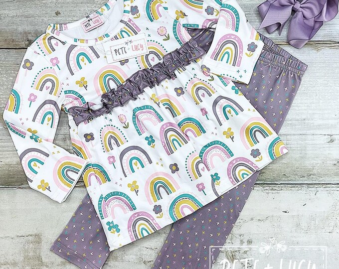 Pete + Lucy Over the Rainbow Pant Set