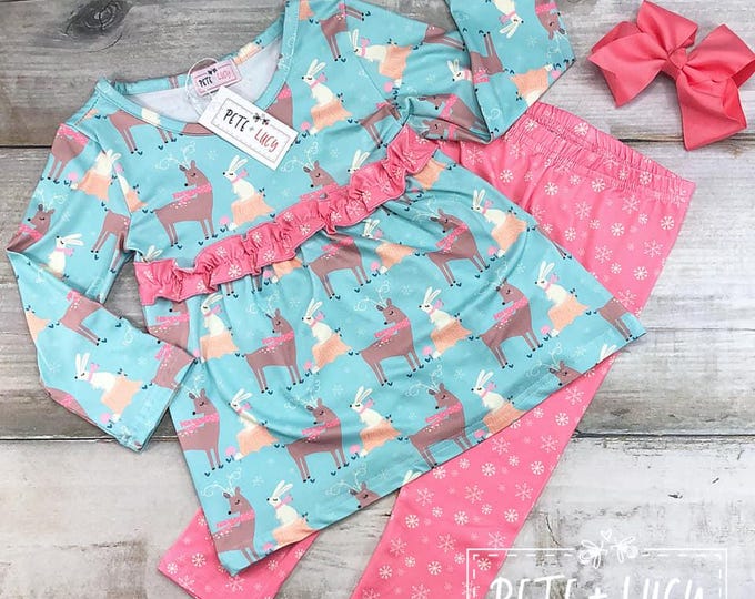 Pete + Lucy Oh Deer Pant Set