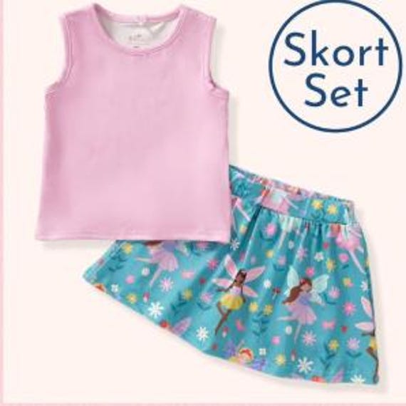 Pete + Lucy Fairyland 2-Piece Girl Summer Skort Set