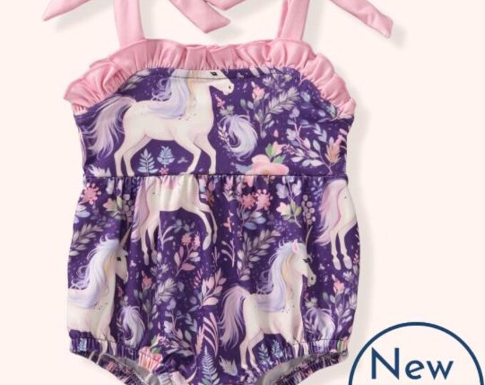 Pete + Lucy Mystical Meadow Baby Girl Summer Romper - Size 3-6M