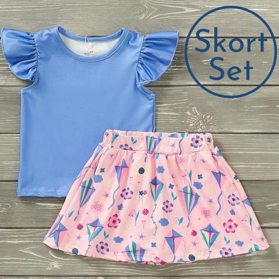 Pete + Lucy Kite Flight Girls Summer 2-Piece Skort Set