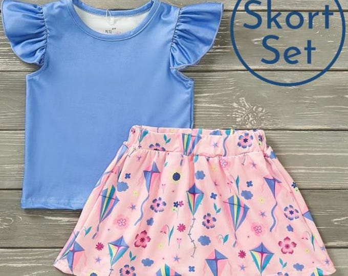 Pete + Lucy Kite Flight Girls Summer 2-Piece Skort Set