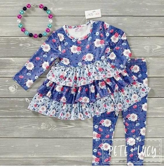 Pete + Lucy Country Denim Legging Set - Size 3T