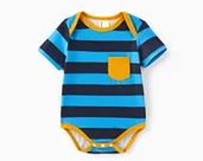 Baby Boy Striped Print Romper