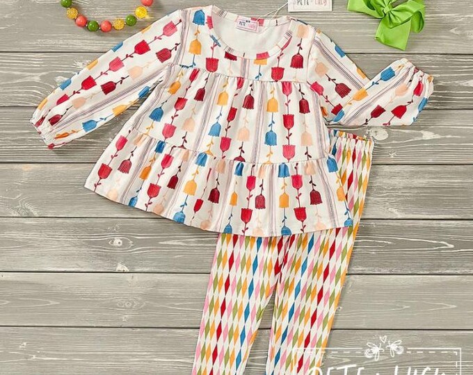 Pete + Lucy Retro Flowers Pant Set