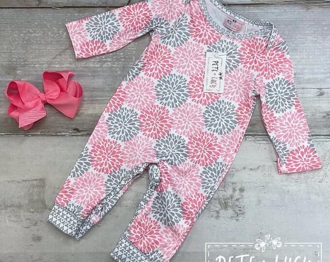 Pete + Lucy Pink Dahlia Romper