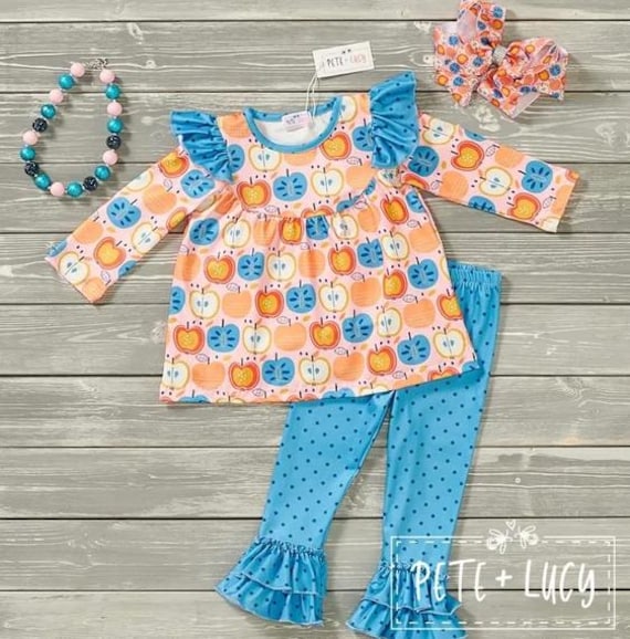 Pete + Lucy Folkloric Fruit 2 Piece Pant Set - Size 6/6X