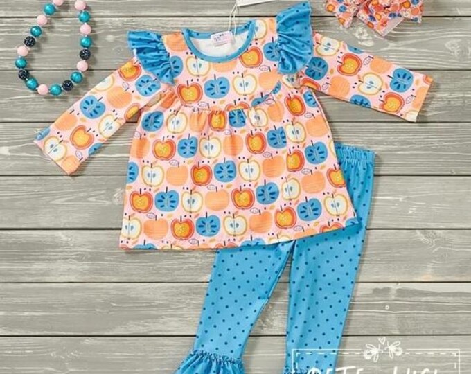 Girls Pete + Lucy Folkloric Fruit 2 Piece Pant Set - Size 6/6X