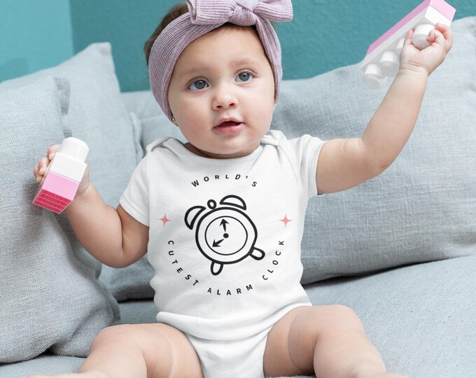 World’s Cutest Alarm Clock Baby Bodysuit