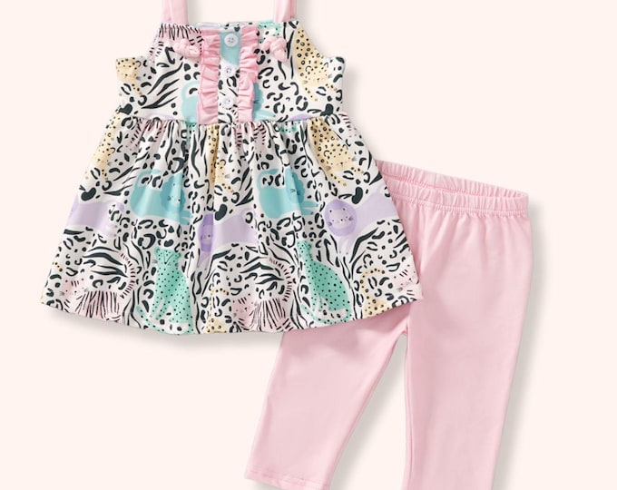 Pete + Lucy Into the Wild Girl 2-Piece Short Set