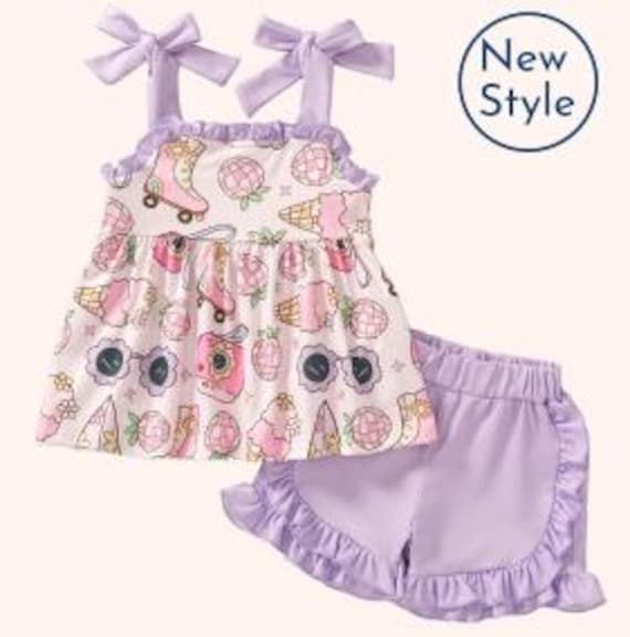 Pete + Lucy Coastal Cool Girls Summer 2-Piece Short Set