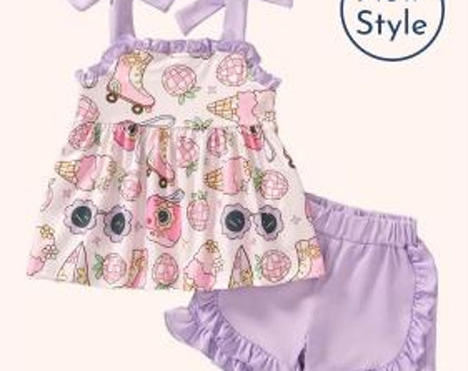 Pete + Lucy Coastal Cool Girls Summer 2-Piece Short Set