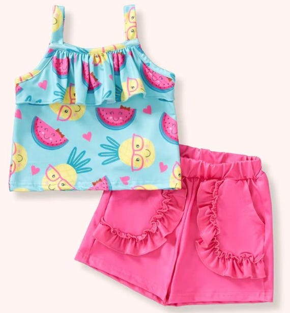 Pete + Lucy Pineapple Party 2-Piece Short Set