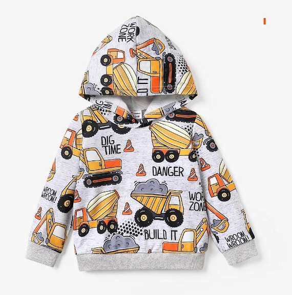 Boys Excavator Hooded Sweatshirt
