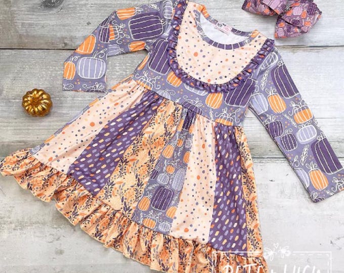 Pete + Lucy Purple Pumpkin Fun Dress